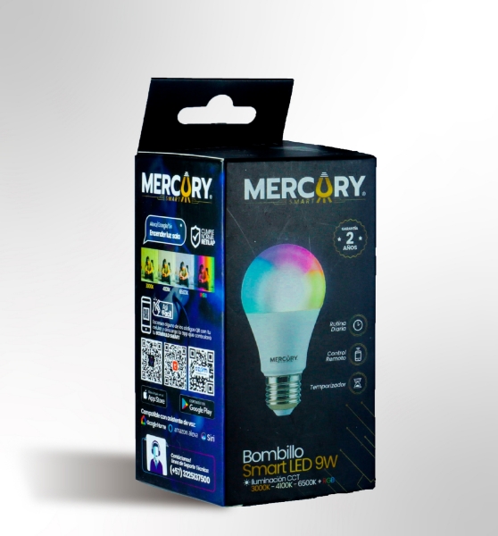 Imagen de Bombillo Smart WiFi Mercury RGB / Blanco Cálido-Frío